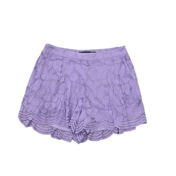 NEW Torrid Plus Size 0 Paperbag Shorts, Purple, NWT Laced Mini - Picture 1 of 9